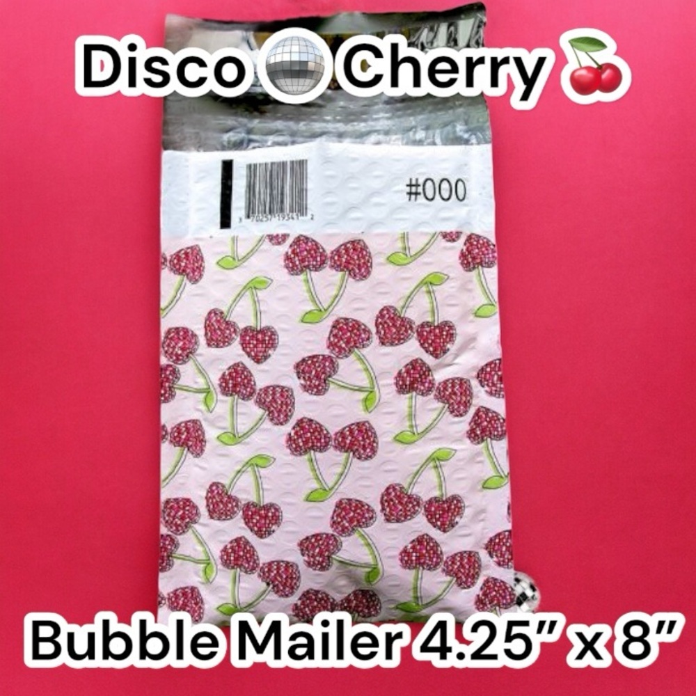 Disco Cherry Poly Bubble Mailer 4.25" x 8" Shipping Envelopes 10 Pack - Picture 2 of 4